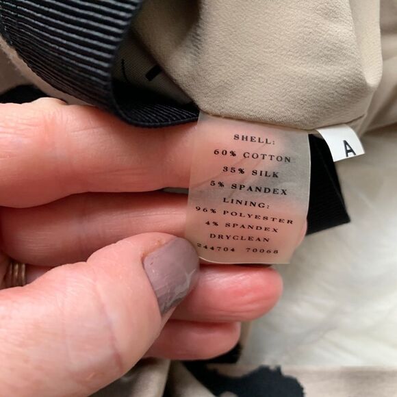 Ann Taylor Petite Leopard Print Skirt Silk Blend Black and Tan Animal Print 0 P - Picture 4 of 5